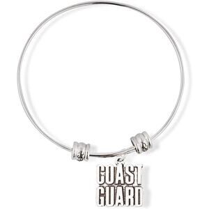 Coast Guard Text Fancy Charm Bangle